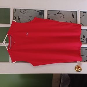 Under Armour heat gear sleeveless shirt men's size medium red